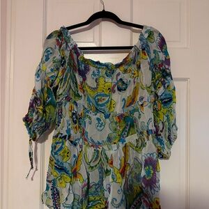 Anthropologie Maeve Multicolor Floral Blouse